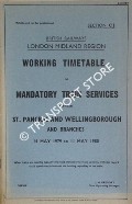 Working Timetable of Mandatory train services - Section CJ - St. Pancras and Wellingborough and branches 14 May 1979 to 11 May 1980 by British Railways London Midland Region
